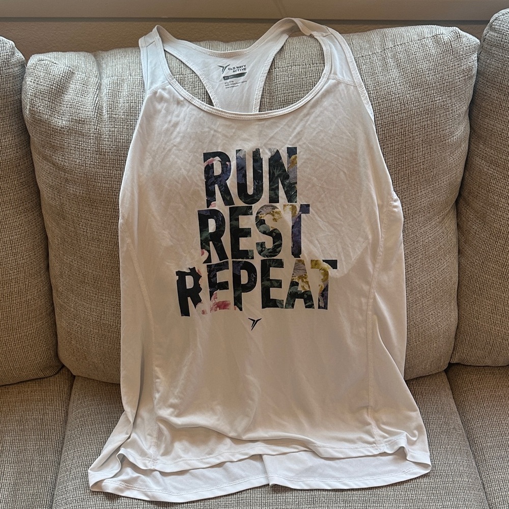 Old Navy White Athletic Tank Top